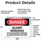 Signmission Quarry Workings No Unauthorized Persons Danger Sign, Vinyl Decal, 10in W x 7in L, 2PK OS-2PACK-DS-D-710-L-1891 - alternate 5